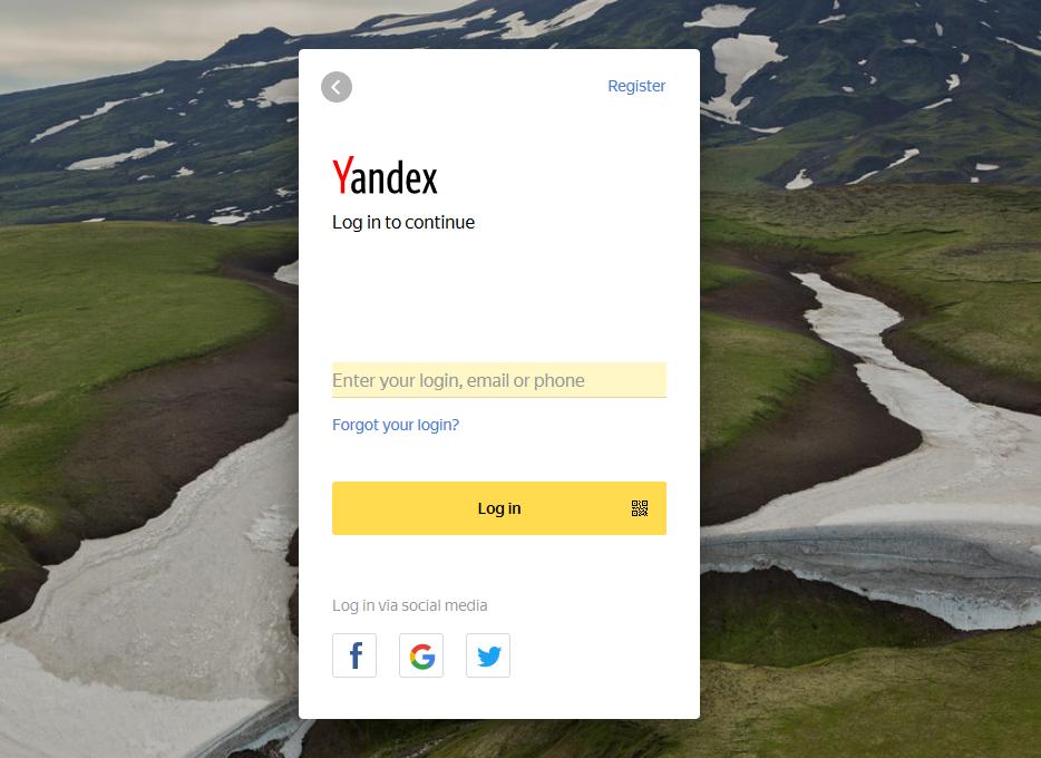 Yandex Ads Login